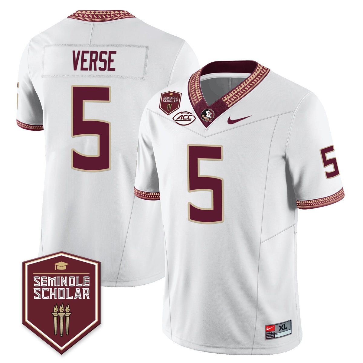 Men’s Florida State Seminoles Football Vapor Jersey – All Stitched