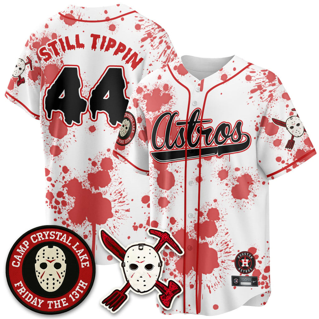 Custom Houston Astros "Friday the 13th" Jersey - All Stitched