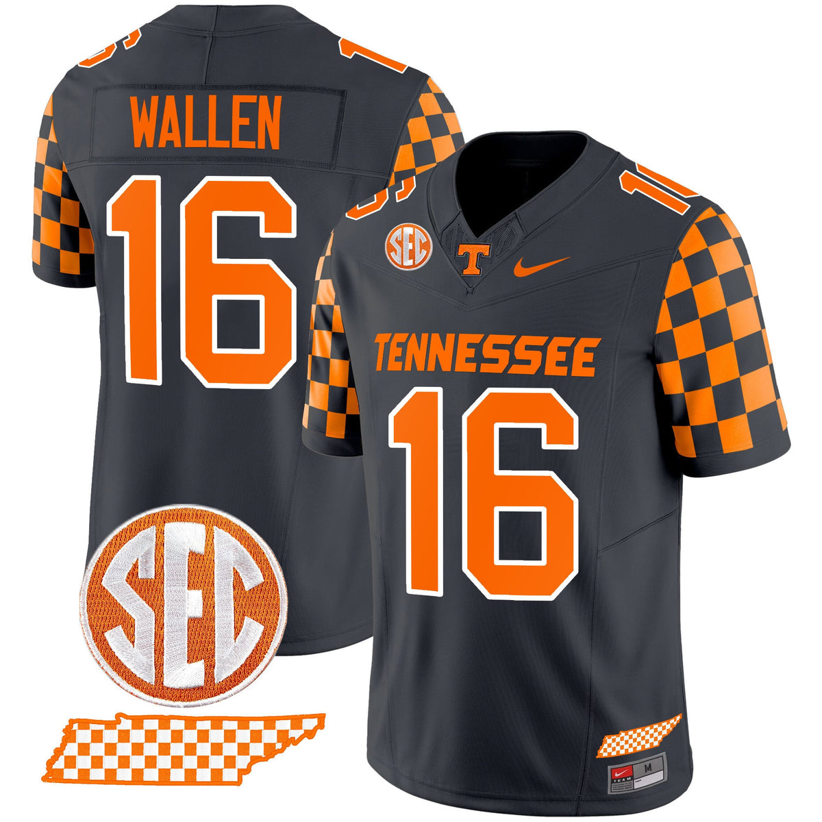 Men's Tennessee Volunteers 2024 Checkerboard Vapor Limited Jersey - All Stitched