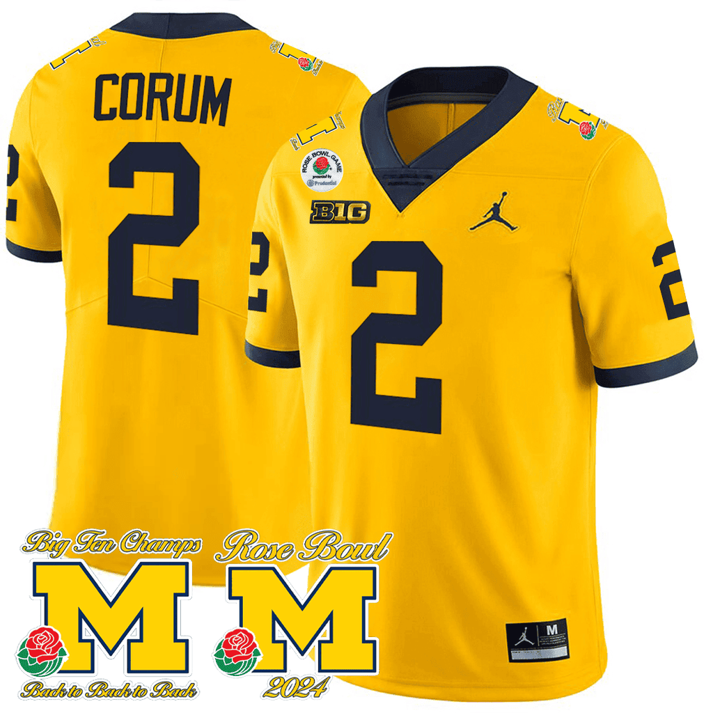 Men's Michigan Wolverines Rose Bowl Game Jersey - All Stitched