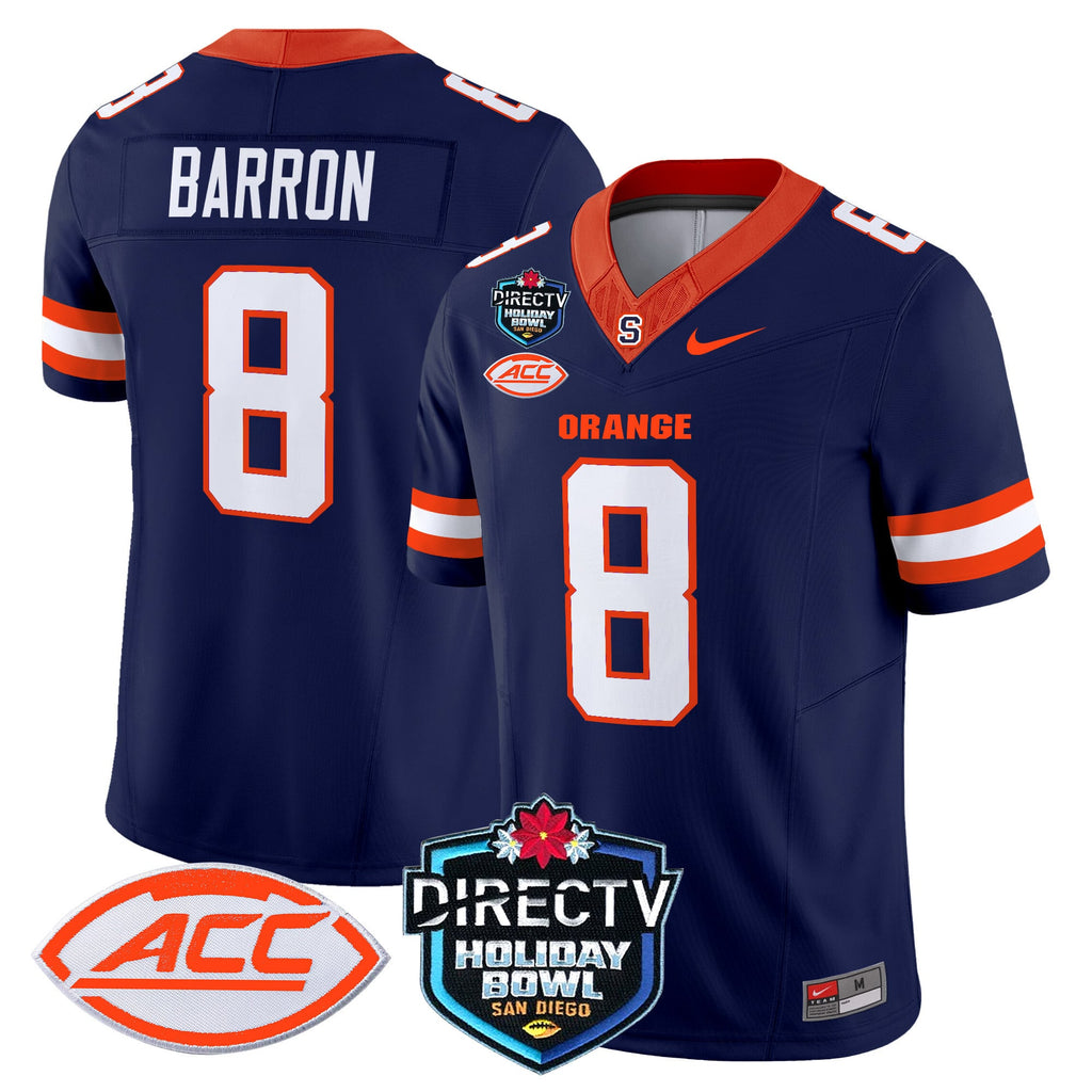 Men's Syracuse Orange 2025 Holiday Bowl Patch Vapor Limited Jersey - All Stitched
