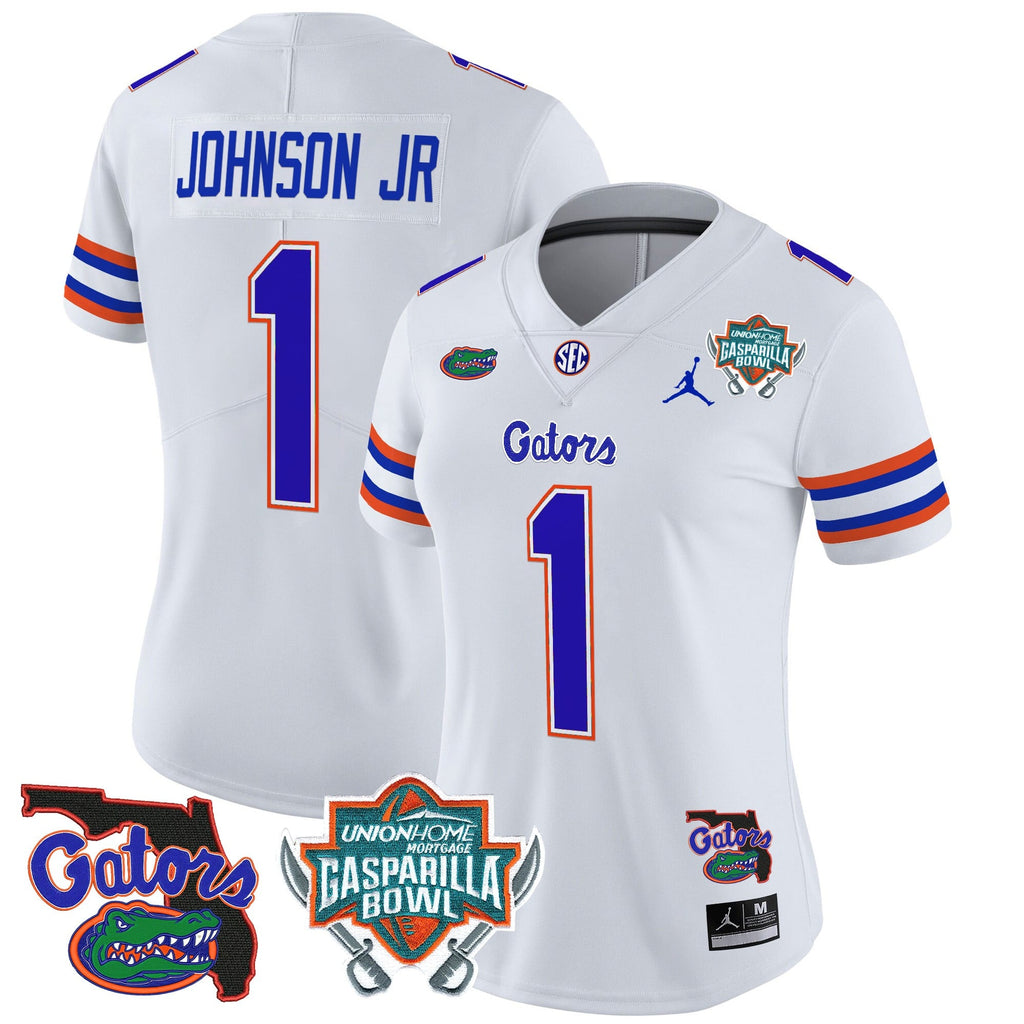 Women's Florida Gators 2025 Gasparilla Bowl Patch Vapor Limited Jersey - All Stitched
