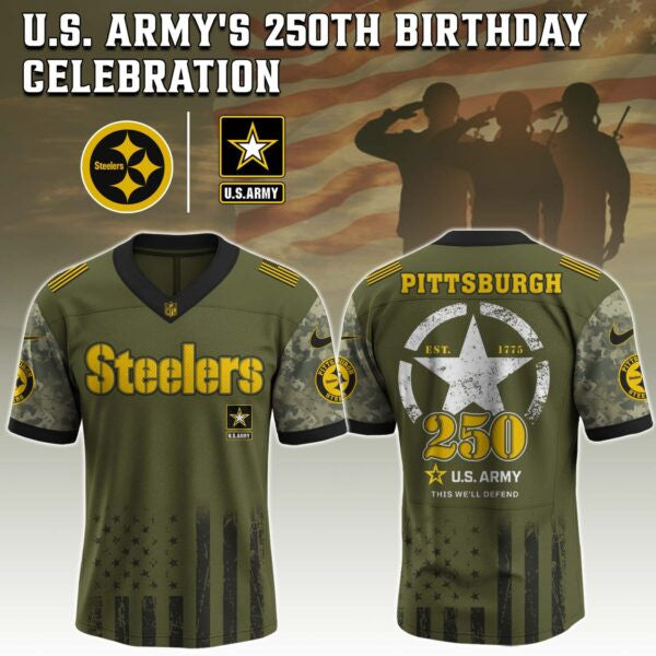 Pittsburgh Steelers NFL x U.S. ARMY'S 250TH Birthday Special Edition Jersey