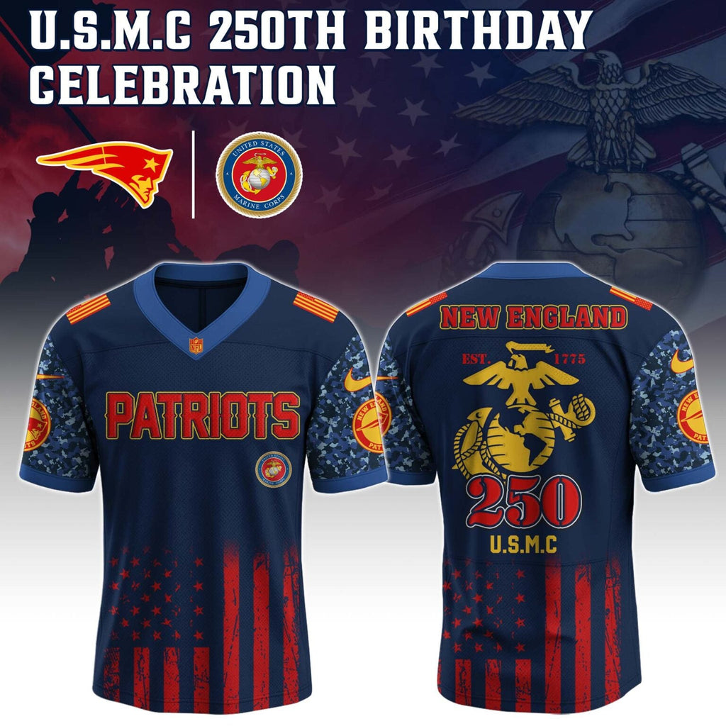 New England Patriots NFL x U.S.M.C 250TH Birthday Special Edition Jersey