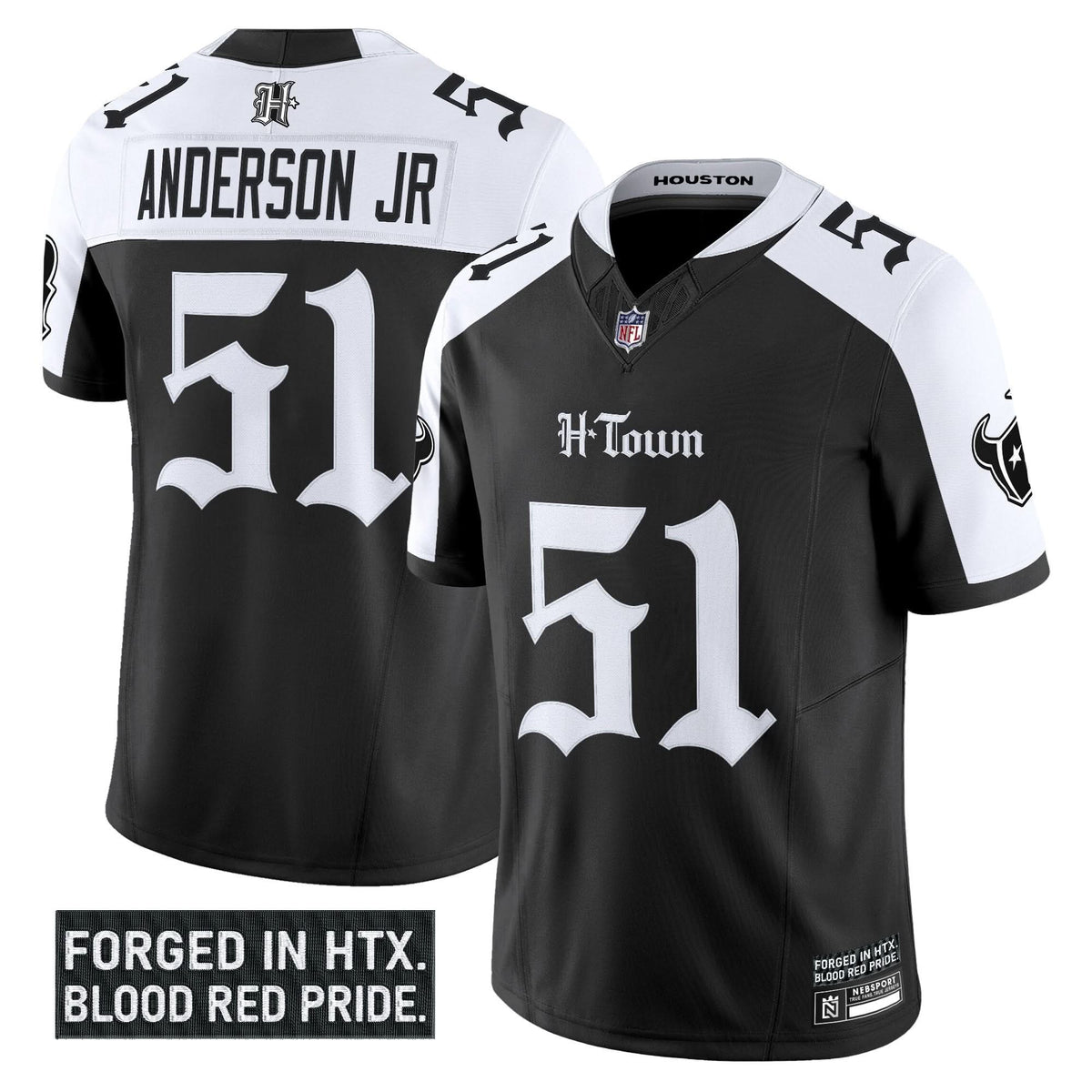 Houston Texans 'Gothic Lone Star Shadows Edition' Vapor Limited Jersey - All Stitched